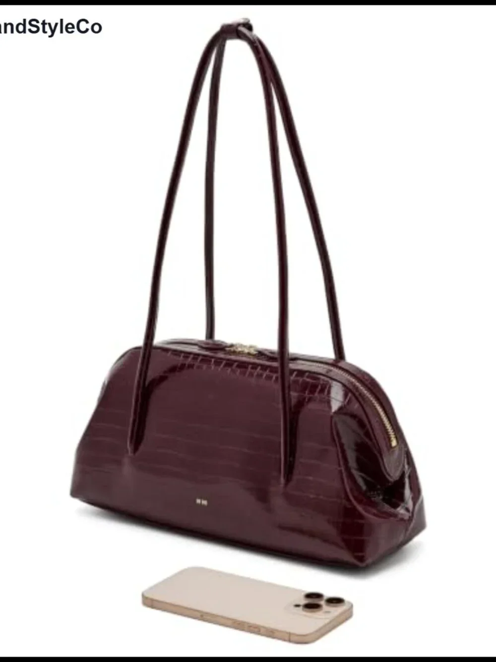 JW PEI Aveline Shoulder Bag Faux Leather Croc Embossed